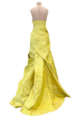 Rare Fall 2007 Nina Ricci by Olivier Theyskens Runway Look 38 Gold Metal Thread Dress