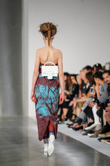 Spring 2016 Maison Margiela by John Galliano Runway Look 32 Strapless Painted Dress