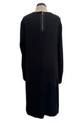 Chic & Simple Fall 2001 Gucci by Tom Ford Runway Look 20 Black Silk Side Zipper Sheath Dress