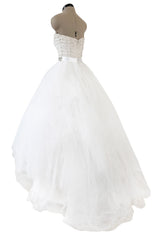 Pretty Fall 2011 Oscar de la Renta Runway White Tulle, Sequin & Rhinestone Dress