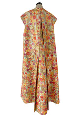 Amazing 1960s Arnold Scaasi Couture Gold Metallic Vest / Sleeveless Evening Coat