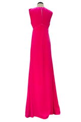 Sublime Resort 2018 Valentino by Pierpaolo Piccioli Brilliant Pink Velvet Dress w Side Cut Outs
