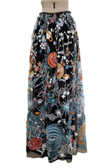 Pre-Fall 2015 Valentino by Maria Grazia Chiuri & Pierpaolo Piccioli Embroidered & Net Cosmos Skirt