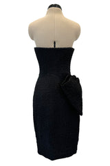 Christian Dior by Marc Bohan Spring 1988 Haute Couture Black Strapless w Bow