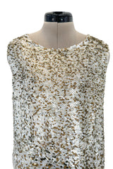 Gorgeous Resort 2013 Oscar de la Renta Runway Look 13 Gold Silver & Ivory Sequin Dress