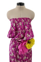 Prettiest Resort 2010 Lanvin by Alber Elbaz Look 39 Version Pink Floral Silk Strapless Dress