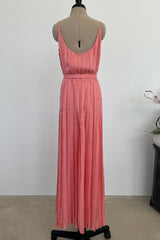Chanel 1975-76 Haute Couture Top Stiched Pink with Belt - 13.5" W