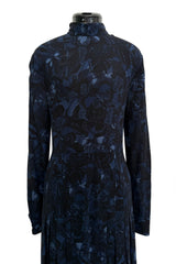 Pre-Fall 2015 Valentino by Pierpaolo & Piccioli & Maria Grazia Chiuri Blue Silk Dress w Butterfly Print