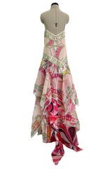 Spectacular Spring 2012 Emilio Pucci by Peter Dundas Runway Look 14 Pink Print Dress w Multi Layered Skirt