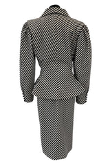 Fabulous Spring 1984 Emanuel Ungaro Haute Couture Runway B&W Check Suit