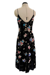 Phenomenal Fall 2005 Giorgio Armani Runway Look 88 Black Velvet Bead & Sequin Dress