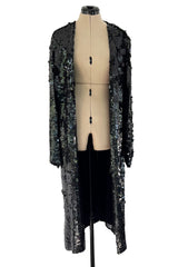 Fabulous Spring 2017 Attico Runway Look 25 Large Black Sequin Paillette Wrap Coat or Dress