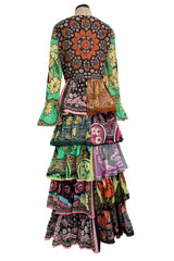 Iconic Spring 2015 Valentino Printed Tiered Runway Dress by Maria Grazia Chiuri & Pier Paolo Piccioli