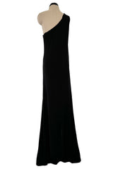Easy to Wear Fall 2012 Givenchy by Riccardo Tisci One Shoulder Fluid Black Jersey Caftan Dress