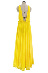 Look 47 Resort 2018 Christan Dior by Maria Grazia Chiuri Silk Chiffon Plunging Runway Dress