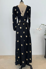 Christian Dior Spring 1979 Backless Gold & Black Dress