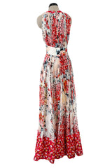 Prettiest Spring 2019 Carolina Herrera by Wes Gorden Runway Look 25 Silk Chiffon Floral Print Dress