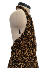 Pre-Fall 2013 Gucci by Frida Giannini Look 8 Leopard Silk Chiffon Dress w Open Back