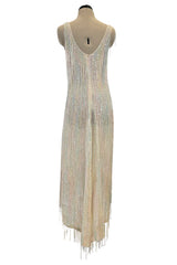 Spectacular Halston Resort 1982 Beaded Fringe Dress
