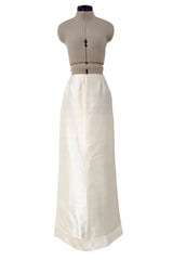 Extraordinary Spring 2001 Original Valentino Runway Look 73 Sequin Top & Ivory Silk Skirt Set