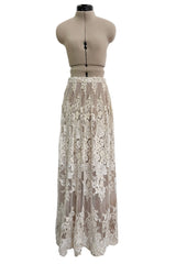 Outstanding Spring 1993 Giorgio Armani Runway Hand Beaded Sequin & Pearl Skirt & Corset Dress Set