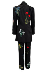 Prettiest Resort 2016 Stella McCartney Look 8 Crisply Tailored Jacket & Pant Suit w Floral Embroidery