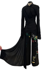 Masterpiece Fall 2001 Jean Paul Gaultier Runway Haute Couture Beaded & Embroidered Pant w Silk Jersey Top Set