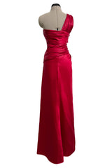 Prettiest Pre-Fall 2010 Valentino by Maria Grazia Chiuri & Pierpaolo Piccioli Red One Shoulder Silk Dress