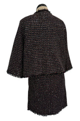 Pristine Pre-Fall 2012 Chanel by Karl Lagerfeld Metallic Gold Detailed Suit w Gripoix Buttons