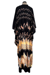 1970s Lanvin by Jules-Francois Crahay Easy-to-Wear Printed Jersey Caftan Dress