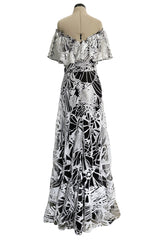 Resort 2017 Valentino by Pierpaolo Piccioli & Maria Grazia Chiuri Collection Look 70 Black Net & White Embroidery Dress