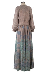 Chic Cruise 2020 Christian Dior by Maria Grazia Chiuri Runway Look 107 Metallic Print Dress w Full Sleeves