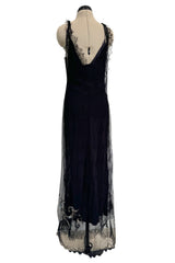 Prettiest Fall 2006 Christian Dior by John Galliano Black Silk & Net Dress w Beaded Detail