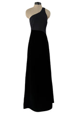 Wonderful Fall 2008 Giorgio Armani Runway Look 48 One Shoulder Velvet Dress w Wrap
