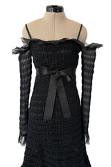 Fantastic Spring 1978 Hubert de Givenchy Haute Couture Runway Silk Organza Dress