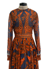 Spring 2016 Valentino by Pierpaolo Piccioli & Maria Grazia Chiuri Runway Look 50 Giraffe Printed Cotton Dress