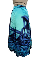 Prettiest Fall 2004 Prada Blue Version of the Runway & Ad Campaign Skirt w Gathered Bottom