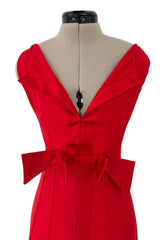 Prettiest 2000s Valentino by the Original Mr Valentino Red Dress w Bows & V Front