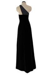 Wonderful Fall 2008 Giorgio Armani Runway Look 48 One Shoulder Velvet Dress w Wrap