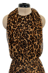 Pre-Fall 2013 Gucci by Frida Giannini Look 8 Leopard Silk Chiffon Dress w Open Back