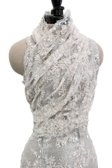 Exquisite 2011 Rodarte One Off Custom Made Silver & Lace Vogue / Kate Moss Editorial Dress