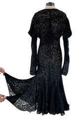 Amazing Fall 2002 Christian Dior by John Galliano Runway Look 32 Bias Cut Silk Velvet Devore Backless Dress
