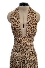 Gorgeos Spring 2007 Jean Louis Scherrer by Stephane Rolland Leopard Print Silk Chiffon Dress