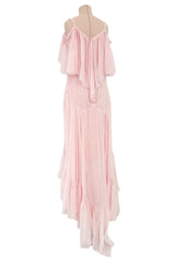 Spring 2005 Chanel by Karl Lagerfeld Runway Softest Pale Pink Floating Silk Chiffon Dress