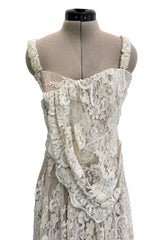 Outstanding Spring 1993 Giorgio Armani Runway Hand Beaded Sequin & Pearl Skirt & Corset Dress Set