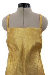Amazing 1950s Elizabeth Arden Old Hollywood Metallic Gold Playsuit Jumpsuit