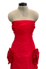 Modern Valentino by Pierpaolo Piccioli Homage to the Fall 2004 Runway Look 53 Strapless Red Silk Dress