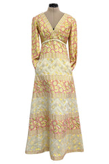 Wonderful 1960s Malcolm Starr by Elinor Simmons Pink Detailed Metallic Brocade Dress