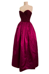 Dreamy Fall 1989 Oscar de la Renta Strapless Cashmere & Silk Dress w Matching Tassel Shawl