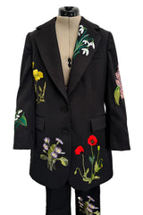 Prettiest Resort 2016 Stella McCartney Look 8 Crisply Tailored Jacket & Pant Suit w Floral Embroidery